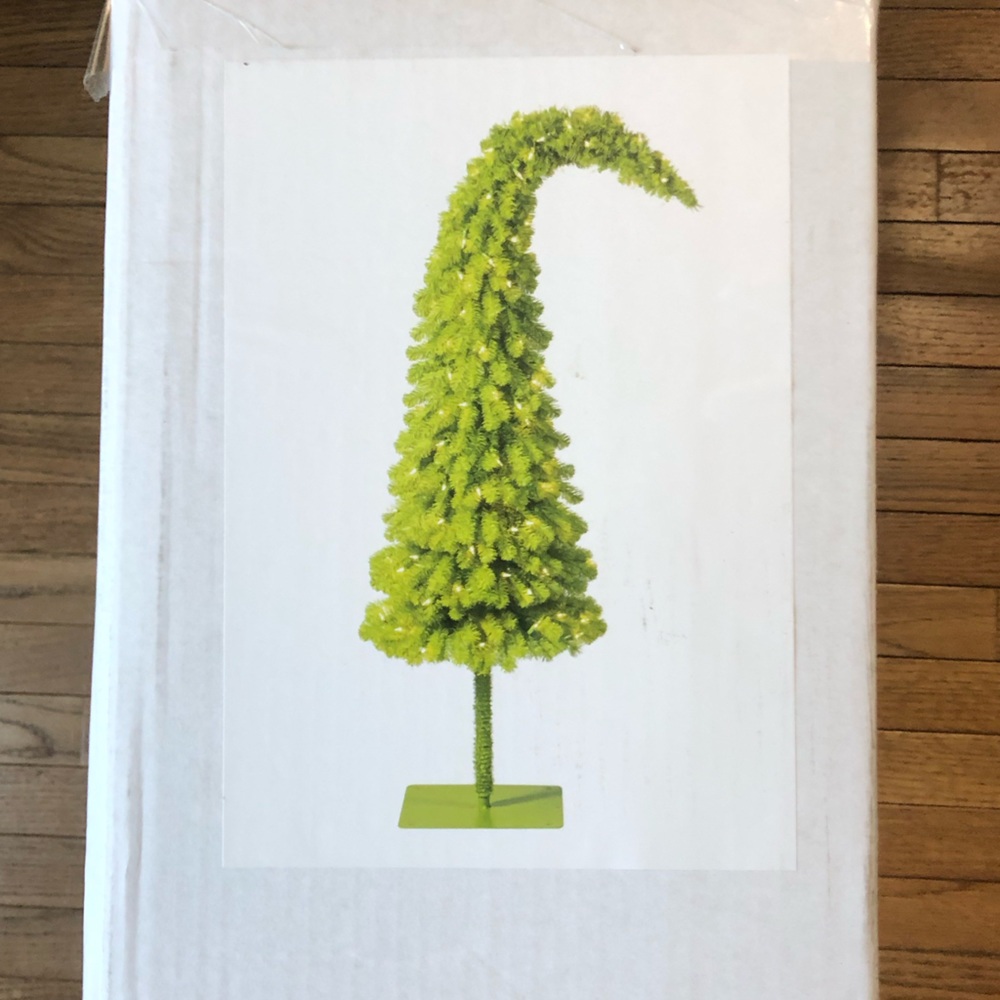 Hobby Lobby Grinch 5’ LED bright green whimsical Christmas Tree